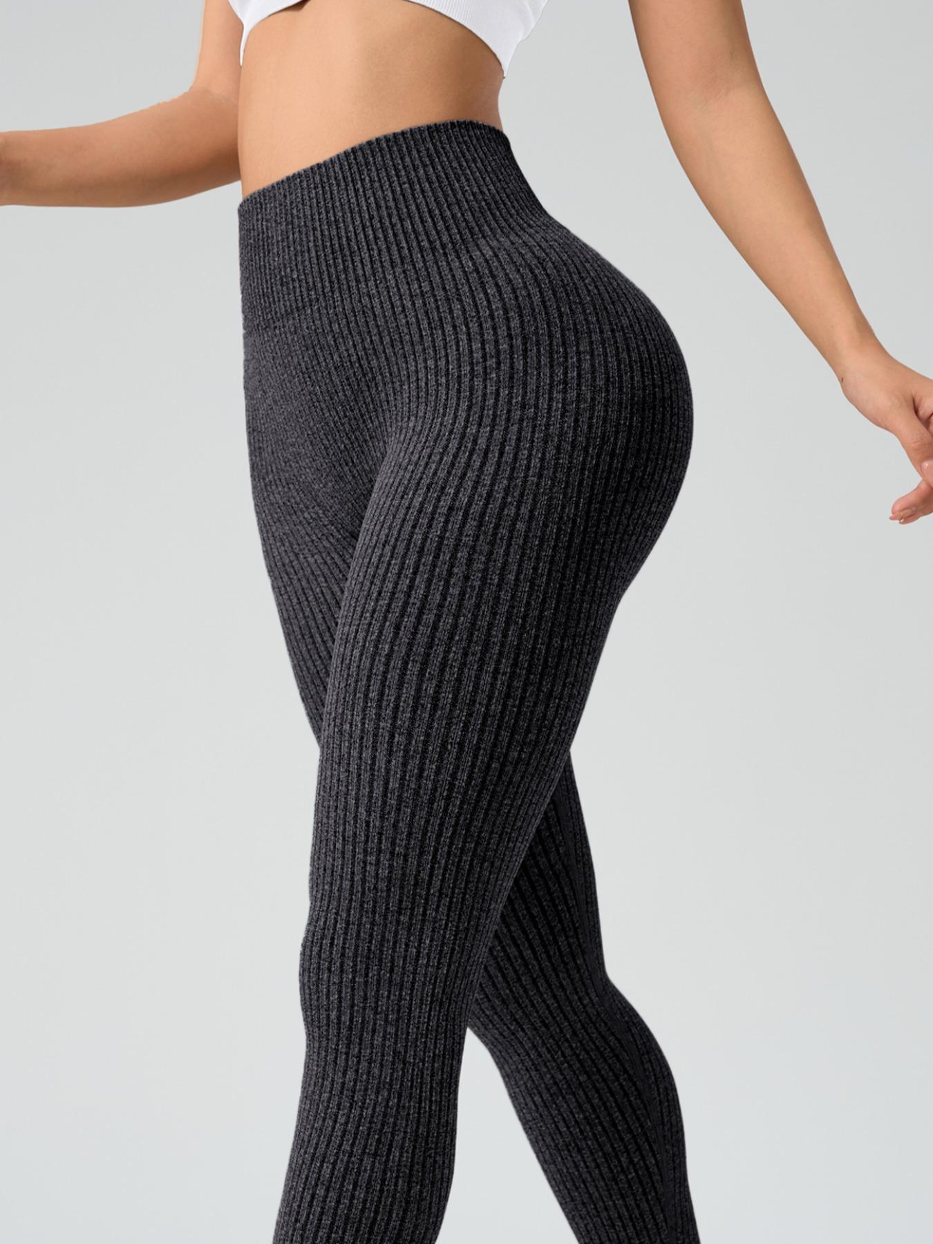 Women's Solid High Waist Sports Leggings, Casual Comfy Breathable Skinny Pants, Skinny Yoga Bottoms for Yoga Gym Workout Running, Ladies Sportswear for All Seasons, Womenswear