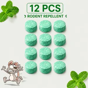 Pesticide-Free Peppermint Rodent Repellent Balls (12Pack), Natural Mouse & Bug Deterrent for Indoor Outdoor Home Garage, Pet Friendly, An Effective Pest Control Solution, Pest Deterrent for Rats, Mice, Squirrels