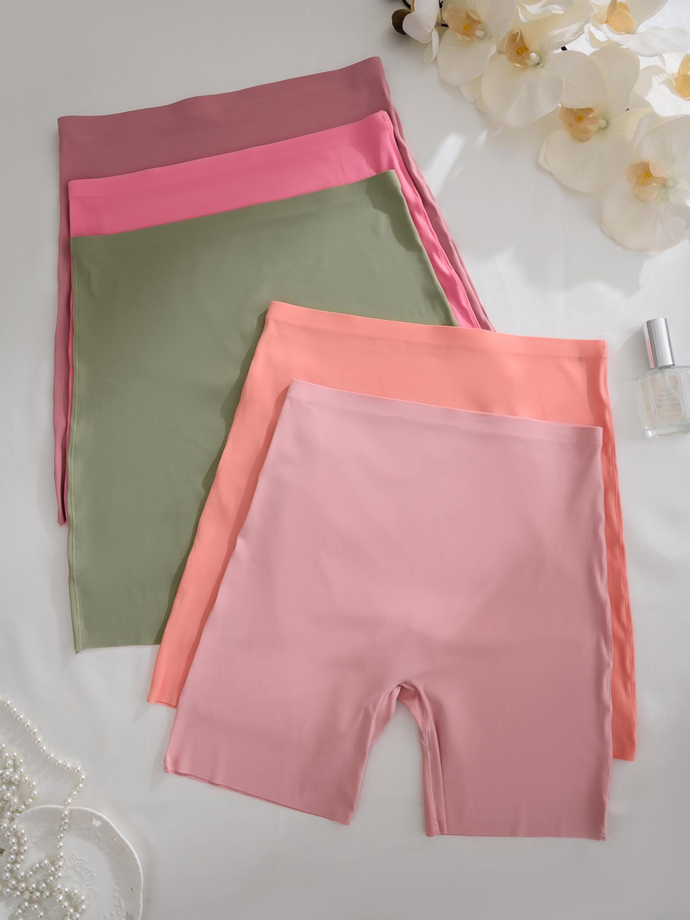 Women's Solid High Waisted Shapewear Shorts, Basic Minimalist Tummy Control Butt Lift Seamless Shaper, Comfy Breathable Shapewear Bottoms for Women, Clothing