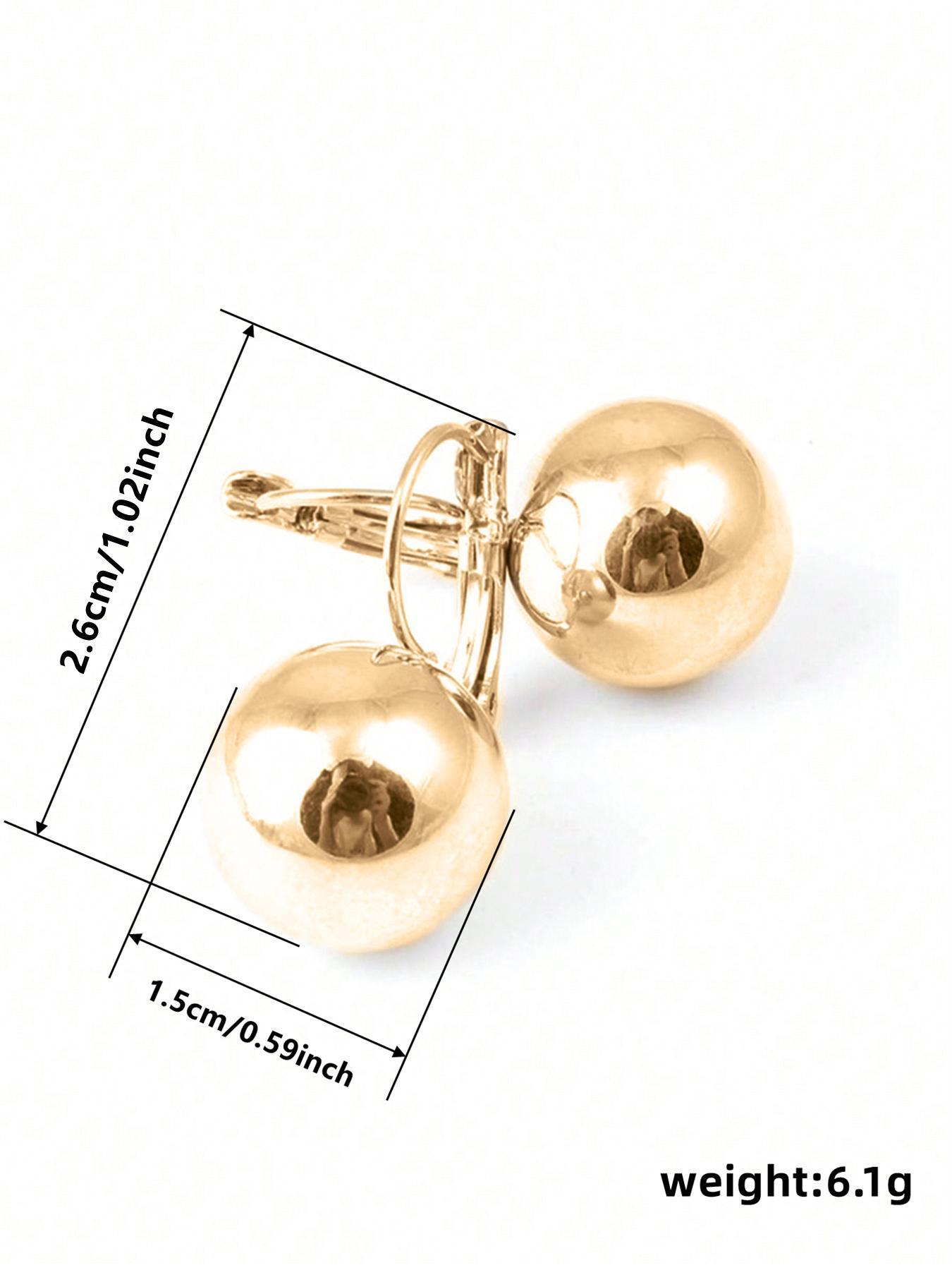 Minimalist Elegant Ball Design Dangle Earrings, High Quality Earrings, Fashionable Dangle Earrings for Women & Girls, Trendy All-match & Exquisite Jewelry for Birthday Gift