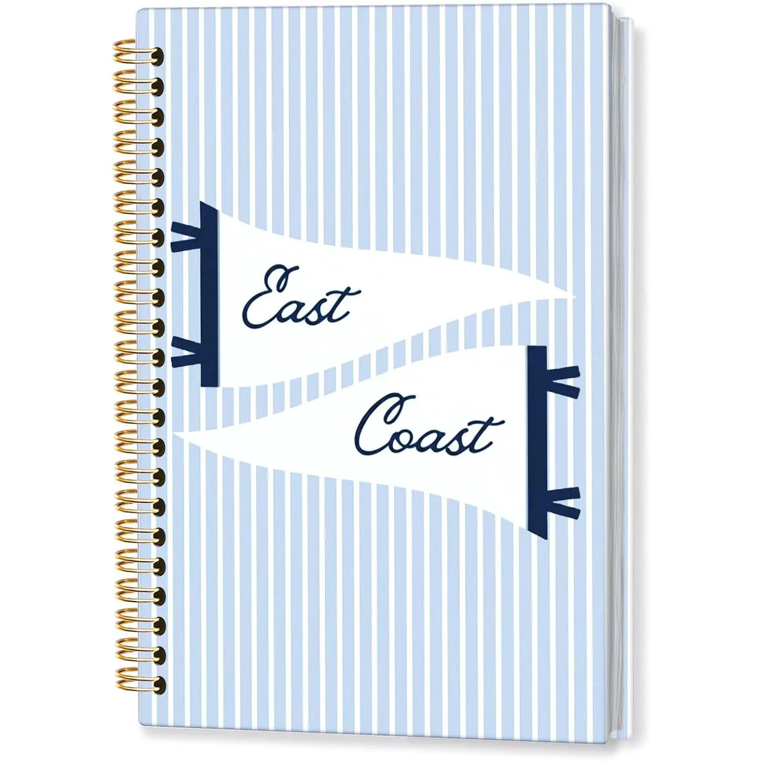 Blue   Wave Spiral Notebook,  Lover Gifts, Coastal Beach Journal, Abstract Teal  Aesthetic Notebooks Office Supplies for Note Taking 5.5x8.3 Inch