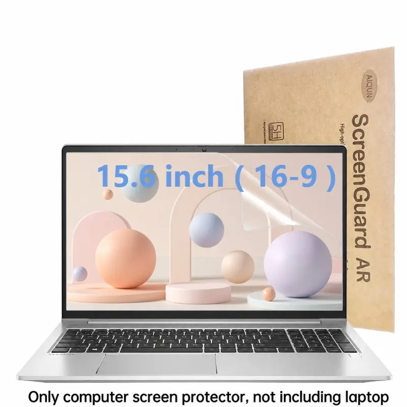 Anti Fingerprint Matte Screen Protector for 15.6 Inch (16-9) Laptop, Oleophobic Reflection Free PET Film, Ultra-Thin Smooth Touch Display Shield, Anti Scratch Screen Guard Cover for Daily Desk Work