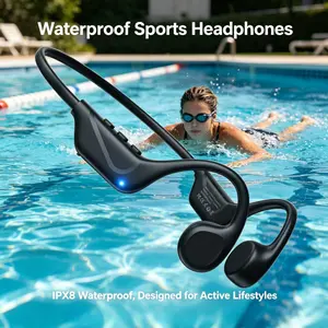 Wireless bone conduction open-ear sports headphones are lightweight and comfy, no pressure for long wear. Waterproof and sweatproof, stable to wear. Ideal for running, fitness, outdoor cycling and sports use. Nice gift choice.