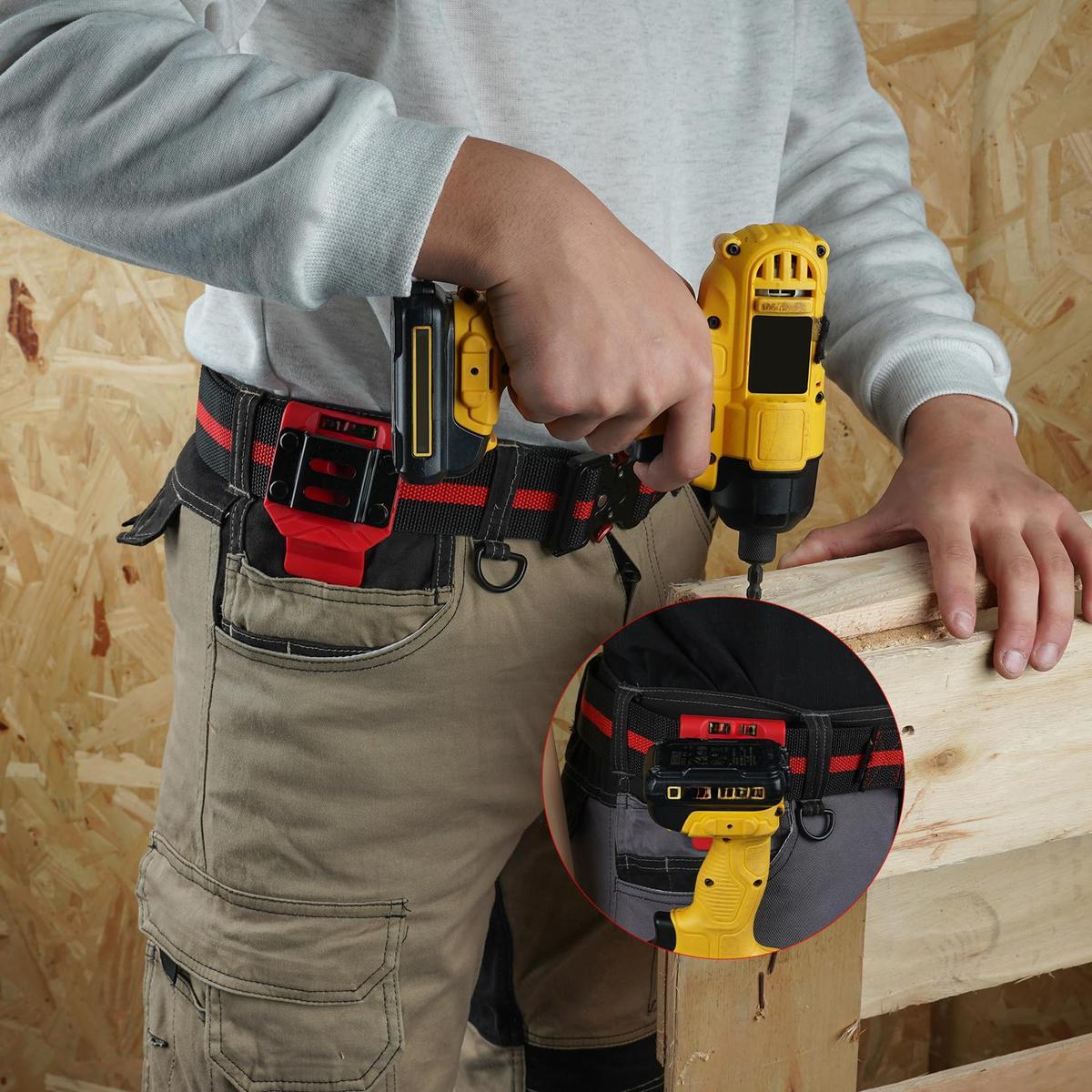 Drill Belt Clip,Drill Holder for Tool Belt,Drill Holster,Measuring Tape Holder,Drill Belt Holder for Cordless Drill,Impact Driver,Tape Measure