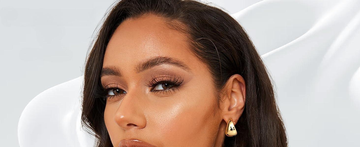 YADOCA 3Pairs Clip on Earrings for Women Trendy Stocking Stuffers Hypoallergenic 14K Plated Gold Chunky Tube Croissant Waterdrop Clip-on Hoop Earrings Set Fake Jewelry Non Pierced Ears YADOCA 3Pairs Clip on Earrings for Women Trendy Stocking Stuffers Hypoallergenic 14K Plated Gold Chunky Tube Croissant Waterdrop Clip-on Hoop Earrings Set Fake Jewelry Non Pierced Ears