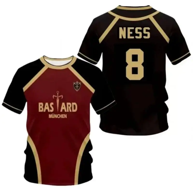 Anime Alexis Ness 8 Tshirt - Bastard Munchen Football Cosplay Costume, 3D Printed Soccer Training Jersey