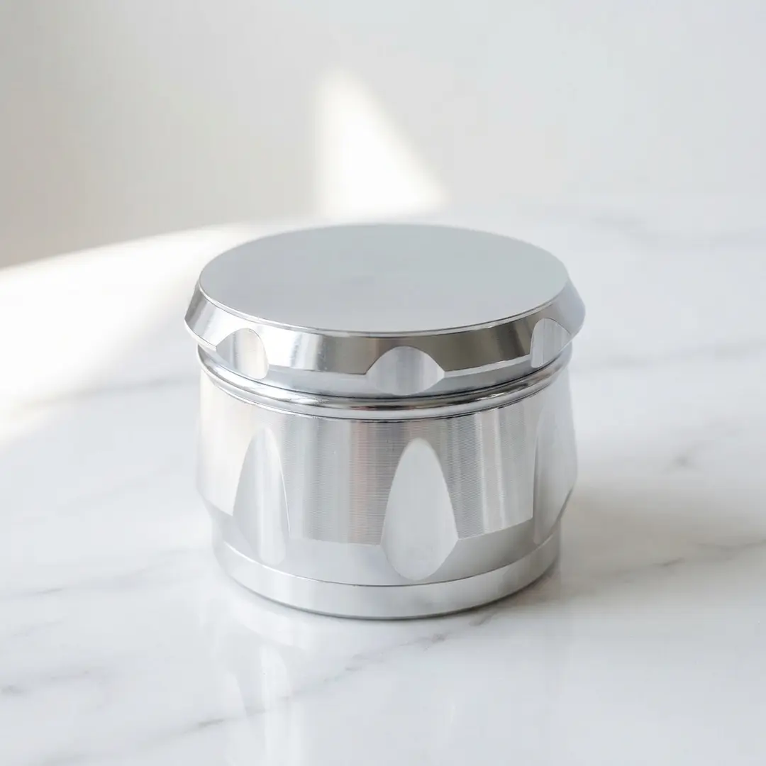 2.64 inch 67mm Silver Drum Shape Metal Manual Spice Mill Four Layer Salt Pepper Grinder Zinc Alloy Kitchen Seasoning Tool Gift