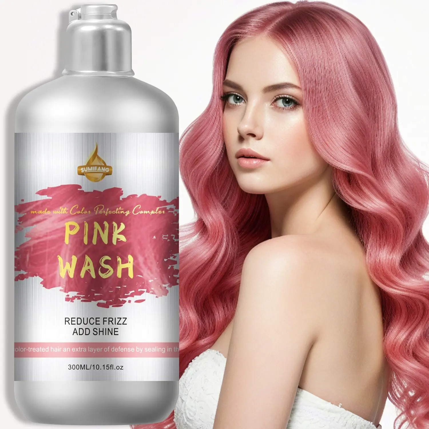 300ML Hair Dye Shampoo, Color Locking Formula, Low Irritation Gentle Cleanser, Maintains Vibrant, Extends Coloring Cycle