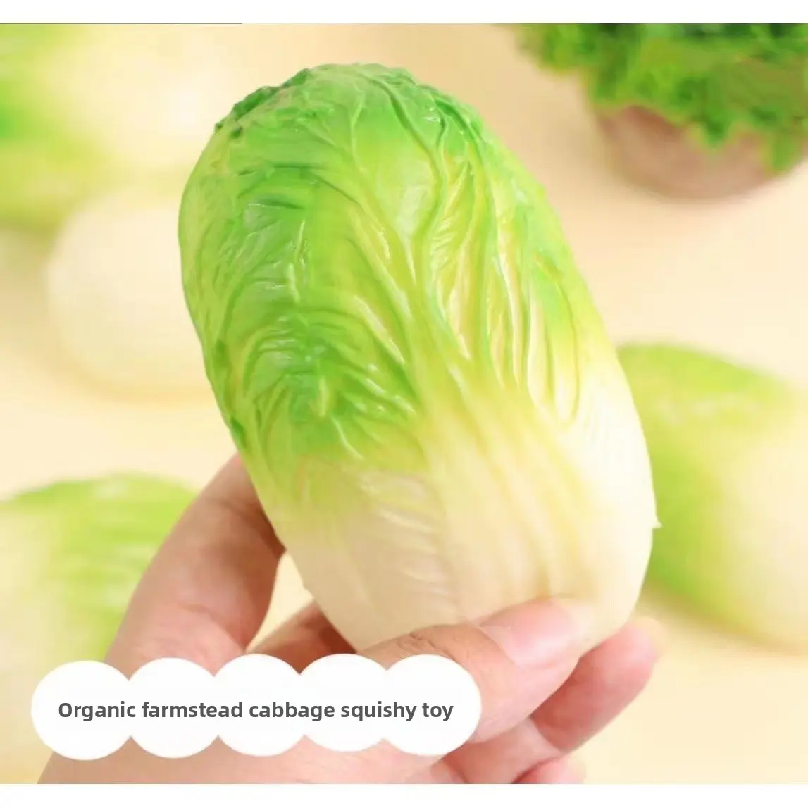 Creative Stress-Relief Cabbage Squishy Toy, Funny Gift for Children, Venting Ball, Rebound Puzzle Stress-Relief Gadget