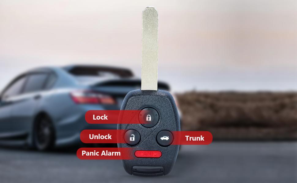 Key Fob Replacement KR55WK49308 Remote Control Car Key Fob for Honda Pilot 2009 2010 2011 2012 2013 2014 2015 | Accord Sedan 2008-2012 4 Buttons 313.8Mhz ID46 Chip 35118-TA0-A00