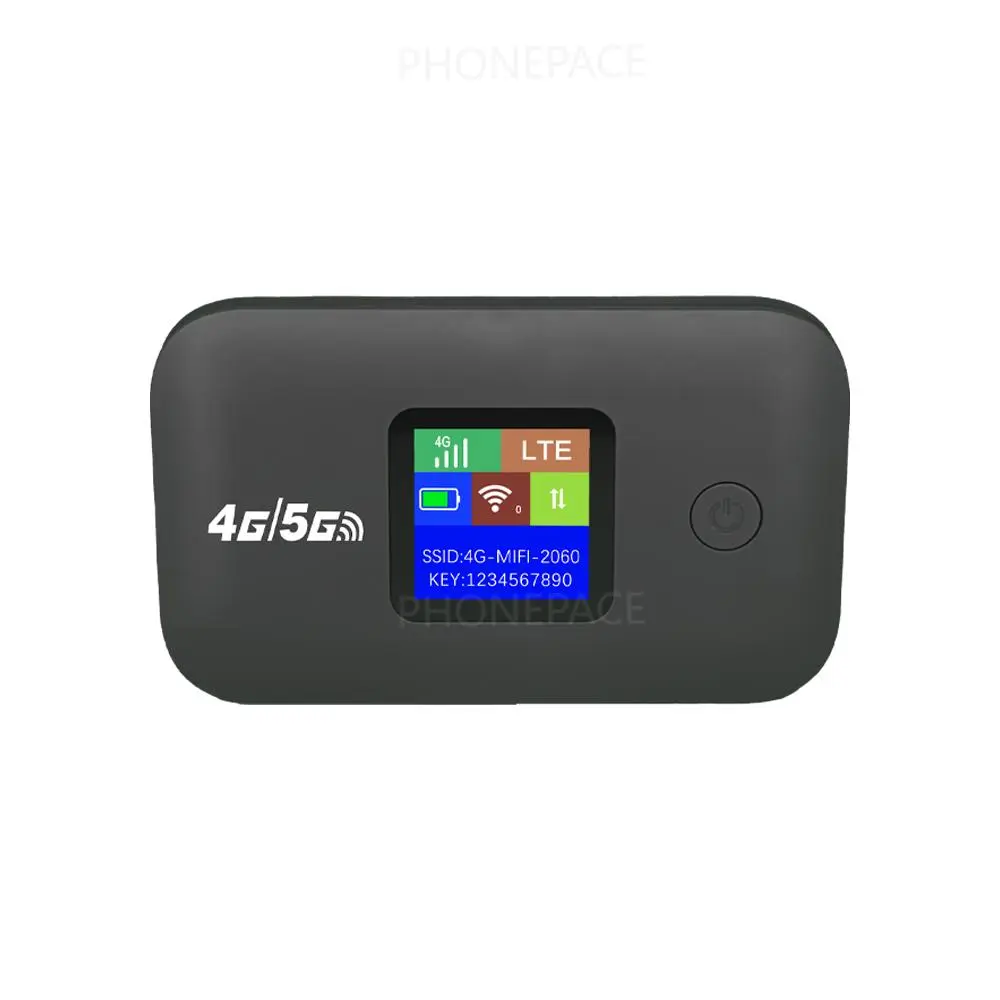 Travel WiFi Hotspot with SIM Slot 4G 5G Mobile 300Mbps LED Display Stable Connection Supports 10 Devices Outdoor RV