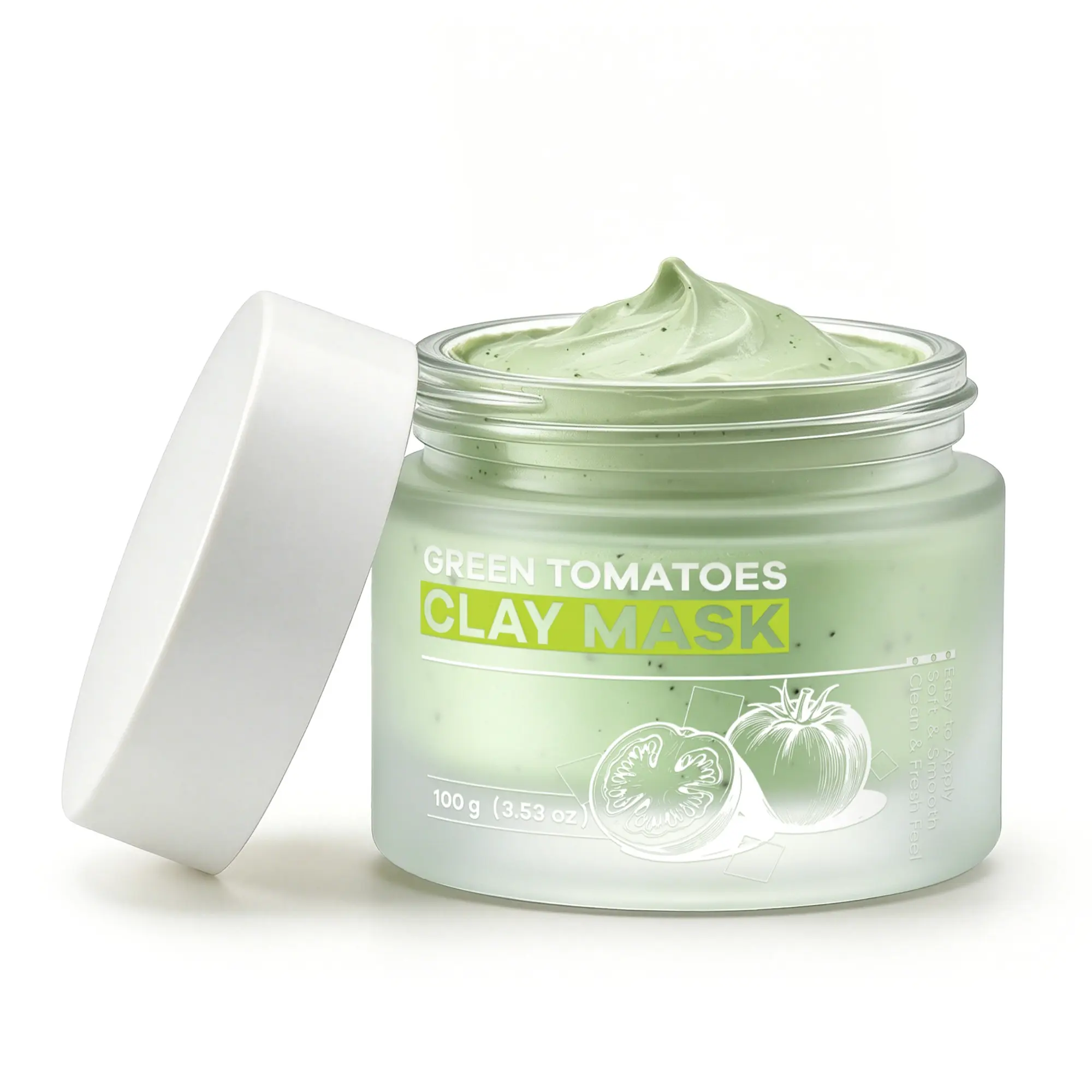 green tomato clay mask – Clay mask for deep pore cleansing and tightening, blackhead and oil control; gentle mask for women; Korean skincare; Facial Mask; Face Mask Skin Care
