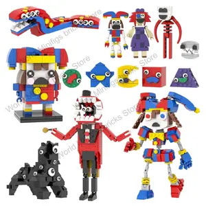 MOC Pomni Amazing Digital Circus Bricks Assembled Sci-Fi Anime Figures Compatible Building Blocks Friends Gift Toys For Children