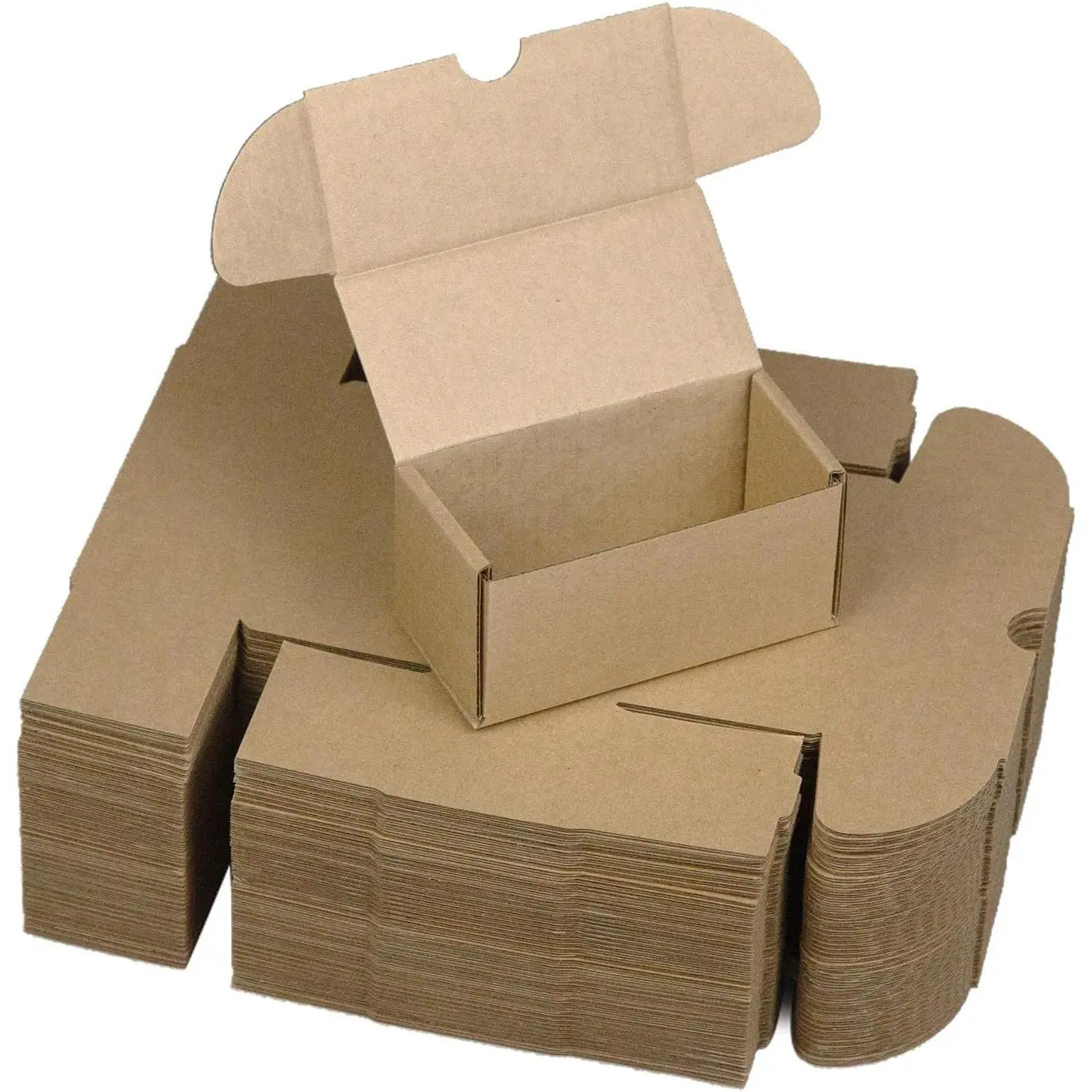 4.6x2.2x2.2 Inches Shipping Boxes Set of 50, Brown Corrugated Cardboard Box Literature Mailer for Packing Small Business