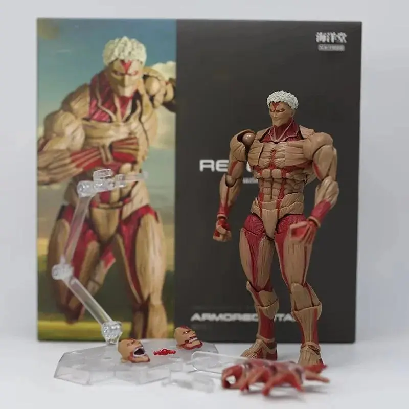 New High Quality 17cm Attack On Titan Anime The Armored Titan Eren Jaeger Figures Statue Collection Movable Model Doll Toy Gift