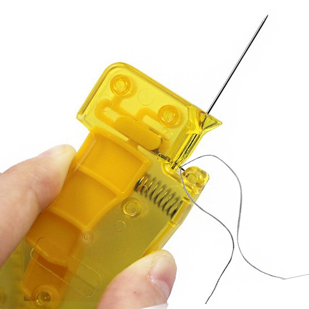 Simple Spring Loaded Needle Threader, Automatic Sewing Tool for Elderly and Adult Users