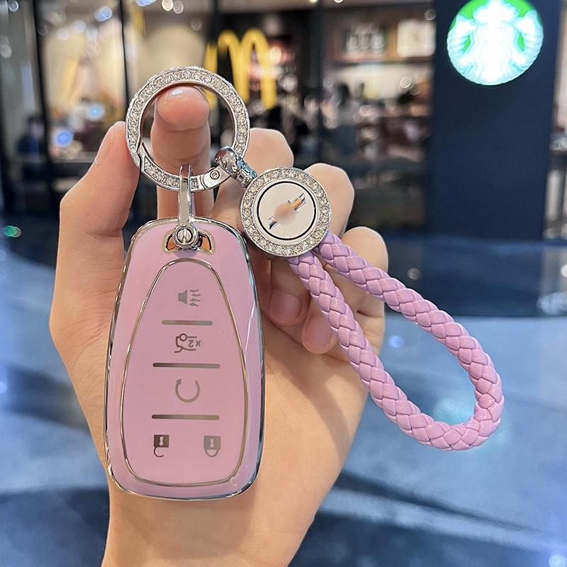 Chevrolet Key Case for Malibu XL Cruze Equinox Trax Traverse Impala Sail Key Cover Protector with Keychain Car Accessories Gift