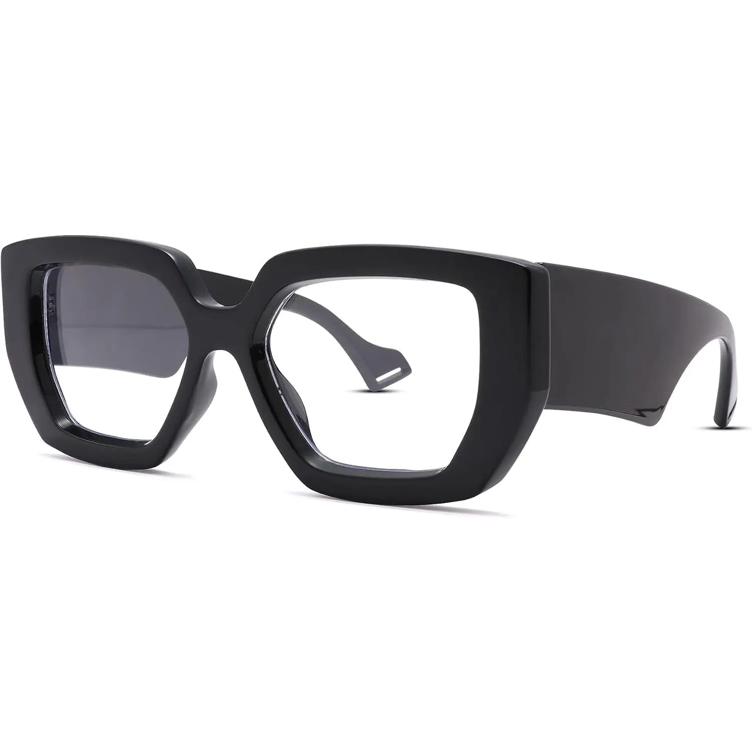 Thick Frame Blue Light Glasses for Women Men Fashion Square  Gaming Eyeglasses with Clear Lens