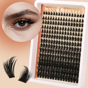 Comic Lash Clusters with D Curl, Fine Lash Extensions, Sharp Tip Lash Clusters, Fairy Individual Lashes 10-18mm, Salon Quality Lashes, Natural Lash Clusters