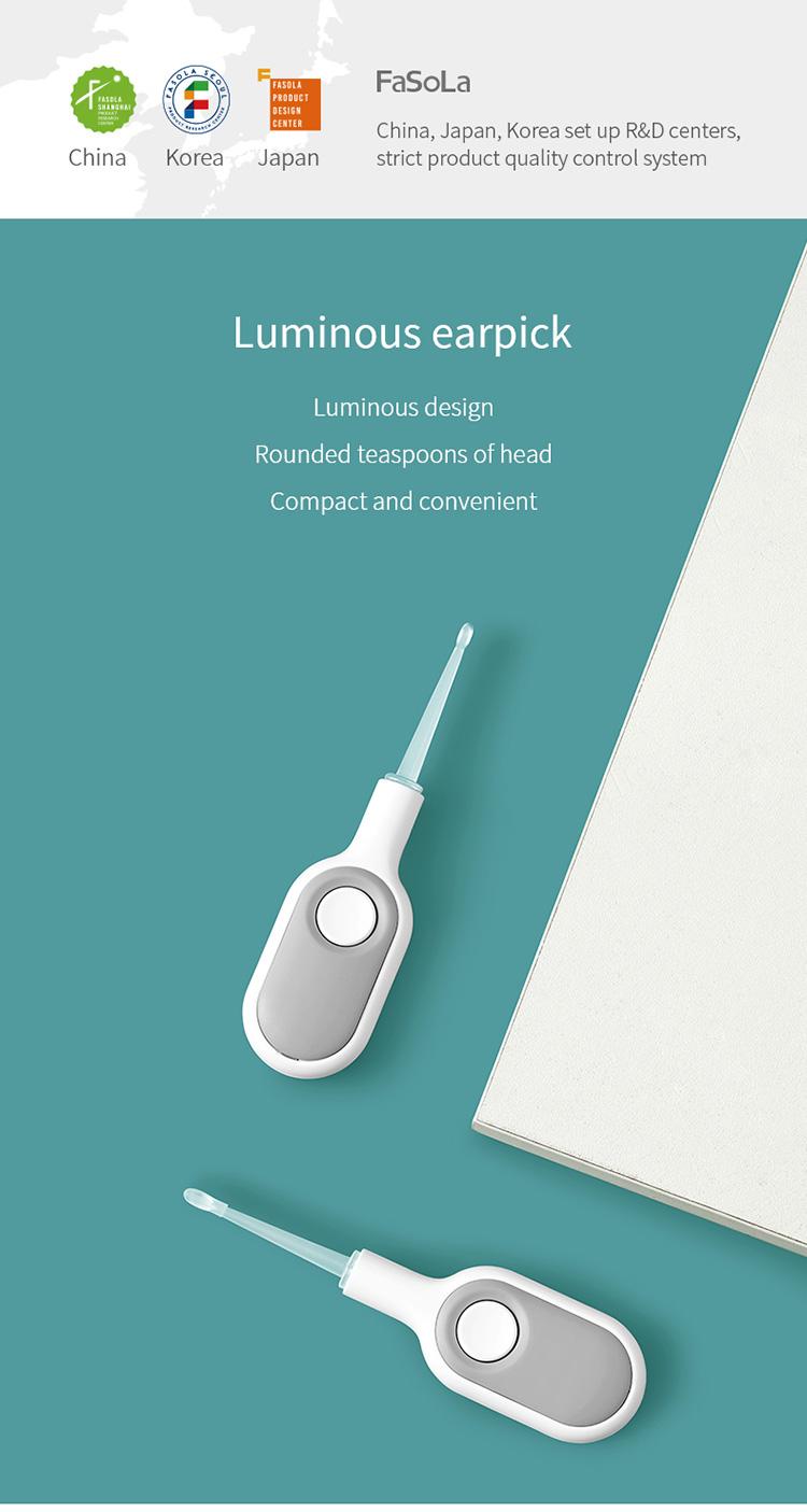 FaSoLa Visual Ear Cleaner for Children, Special Illuminated Soft Tip, Ear Cleaning Tool for Adults, Baby Ear Cleaner with Light