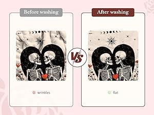 Goth Skeleton Romantic Blanket for Couples I Love You Gift for Him Her, Perfect for Anniversary Birthday Wedding Engagement Valentine's Day Christmas Flannel Fleece Throw for Men Women Boyfriend Girlfriend Ghost Design