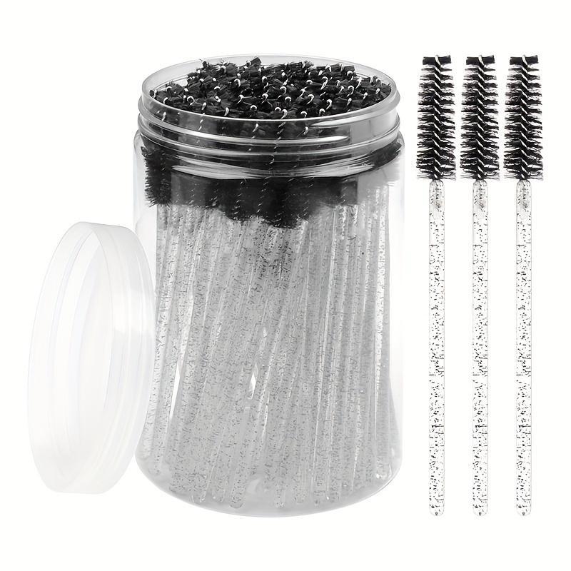 Disposable Eyelash Brush with Container, 40pcs/box Mascara Wands for Travel Eyelash Makeup, Spoolie Accessories for Eyelash Extensions, Cosmetic Accessory, Makeup Brushes, Eyelash Tools, Cosmetics Makeup Tools