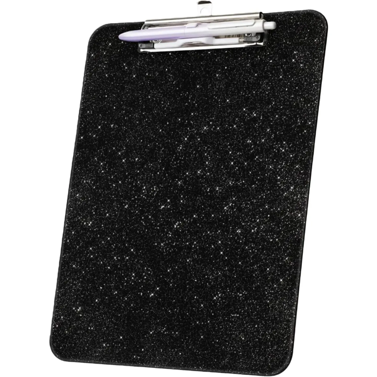 Black Clipboard with Pen Holder,Glitter Clip Boards 8.5x11 Heavy Duty |  Plastic Clipboards A4 Letter Size,Sparkly  Clip Board for Men  Teachers,School Office  Work