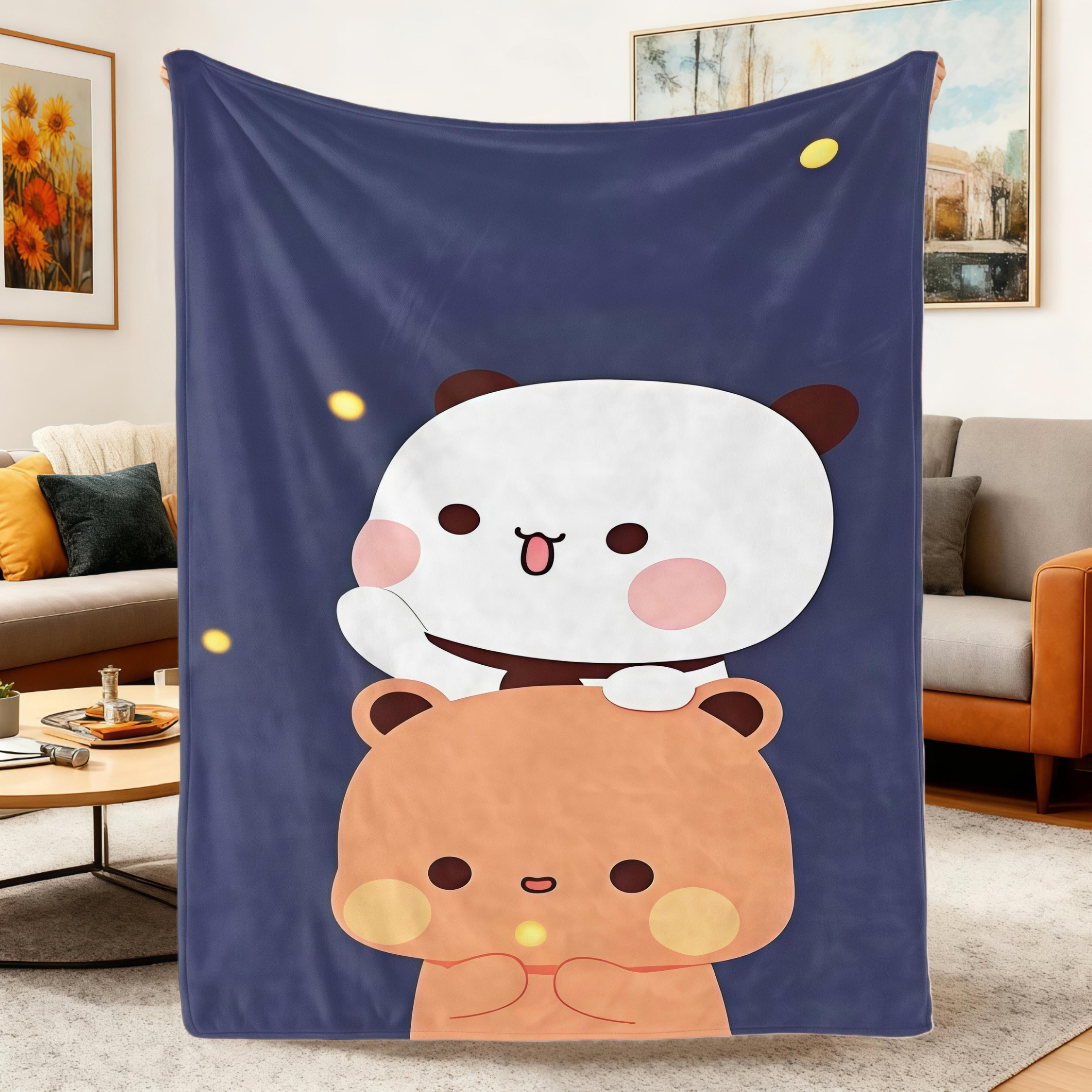 Cute Cartoon Bubu And Dudu Blanket,Funny Kawaii Couple Flannel Throw Blanket,Soft Warm Lightweight Blanket for Couch Sofa Bed,Cozy Gift for Kids & Couples summerwins