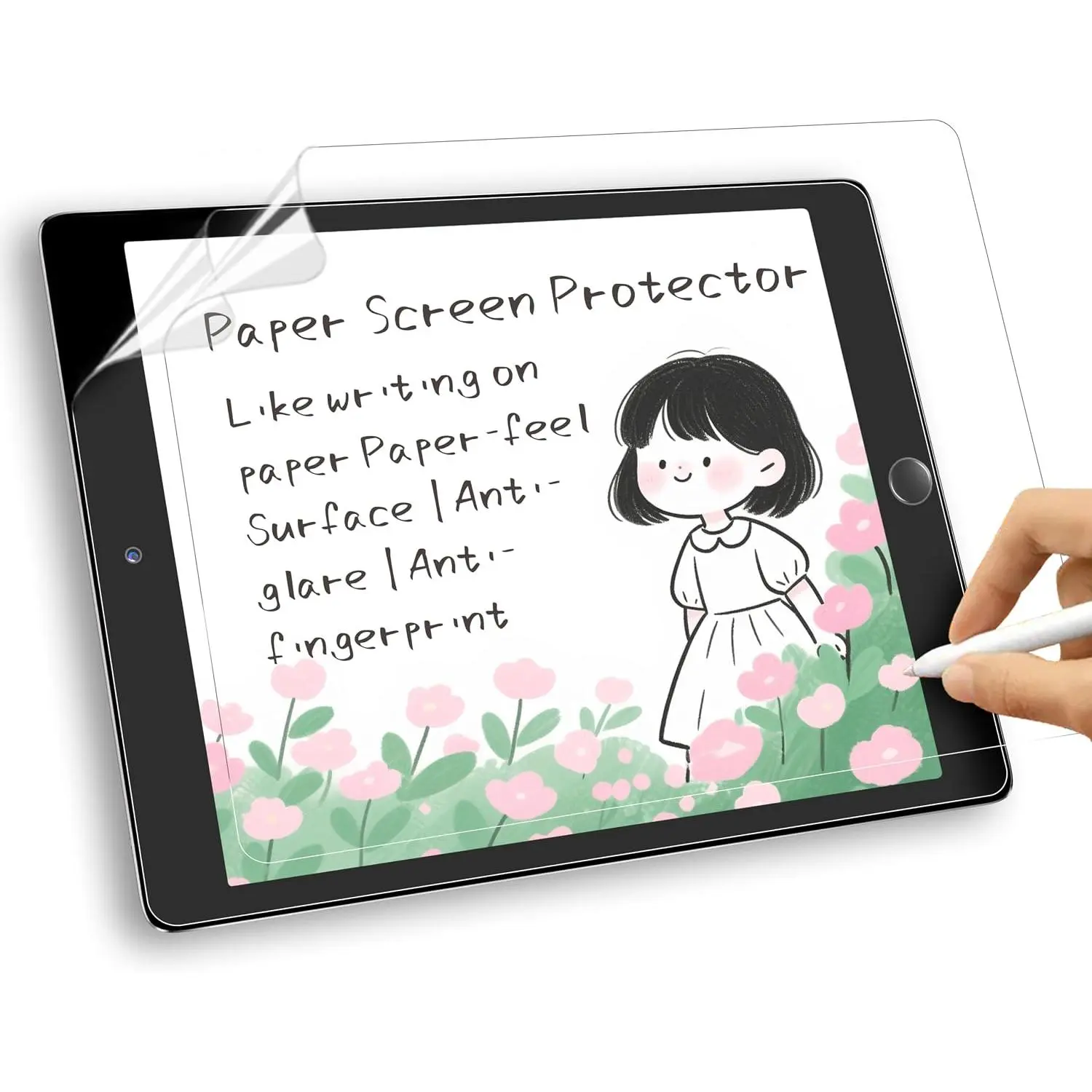 [2 Pack] Paper Screen Protector Compatible with iPad 9th/8th/7th Generation (10.2 Inch, 2021/2020/2019), Matte Paper Film,  for Writing and Drawing, Anti-Glare, Anti-Fingerprint