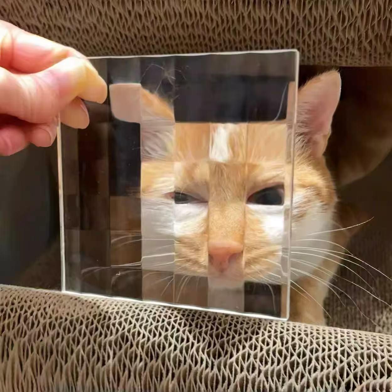 Pixel Photography Tool Transparent Acrylic Mosaics for Keychains and Sharing Your Travel Memories Mosaic Lens