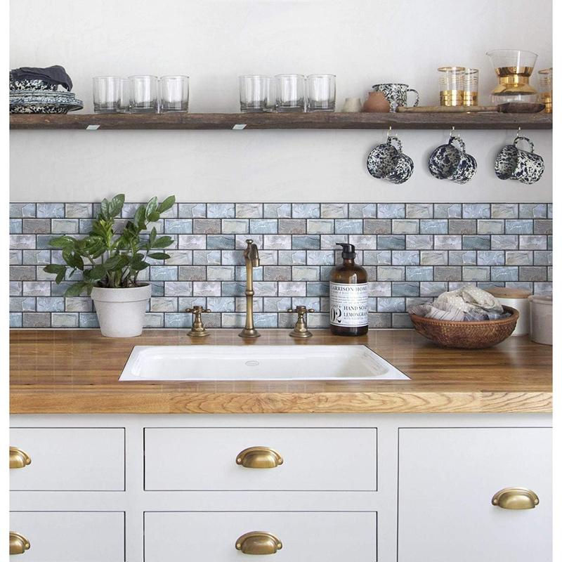 Peel and Stick Backsplash for Kitchen, Peel and Stick Tile Kitchen, Splash Tile for Bathroom, 3D Brick Wall Tiles Subway Tiles, 10 Sheets 10" x10.6 Peel and Stick Backsplash for Kitchen, Peel and Stick Tile Kitchen, Splash Tile for Bathroom, 3D Brick Wall Tiles Subway Tiles, 10 Sheets 10" x10.6