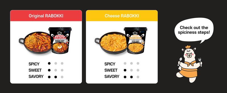 Cheese Flavor Instant Rabokki (2 Cups)  Korean Ramen  Tteokbokki Quick Street Food