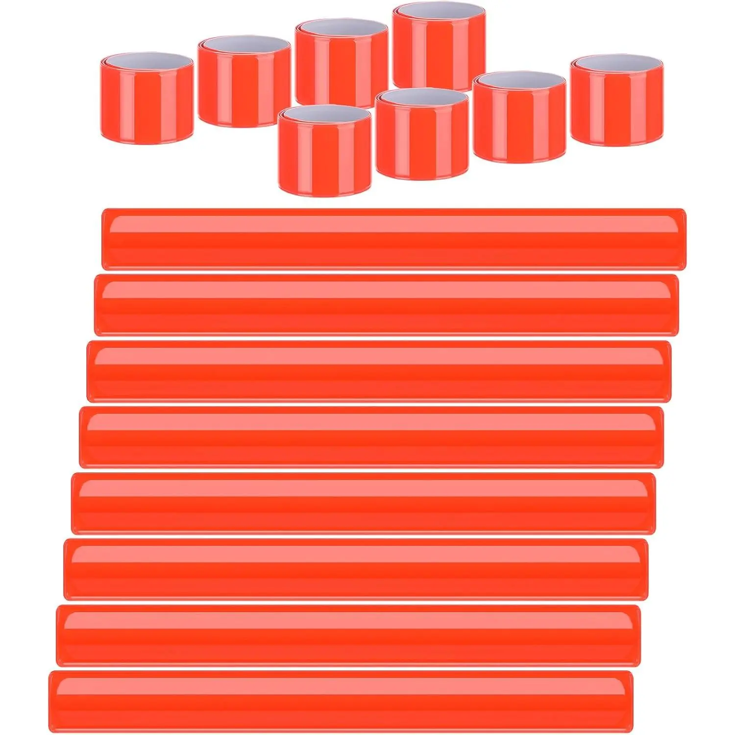 20 count Reflector Snap Bands Fluorescent  Armbands High Visibility  Reflector Strips Safety Bands for  Adults Boys and Girls When Cycling Running Hiking Jogging
