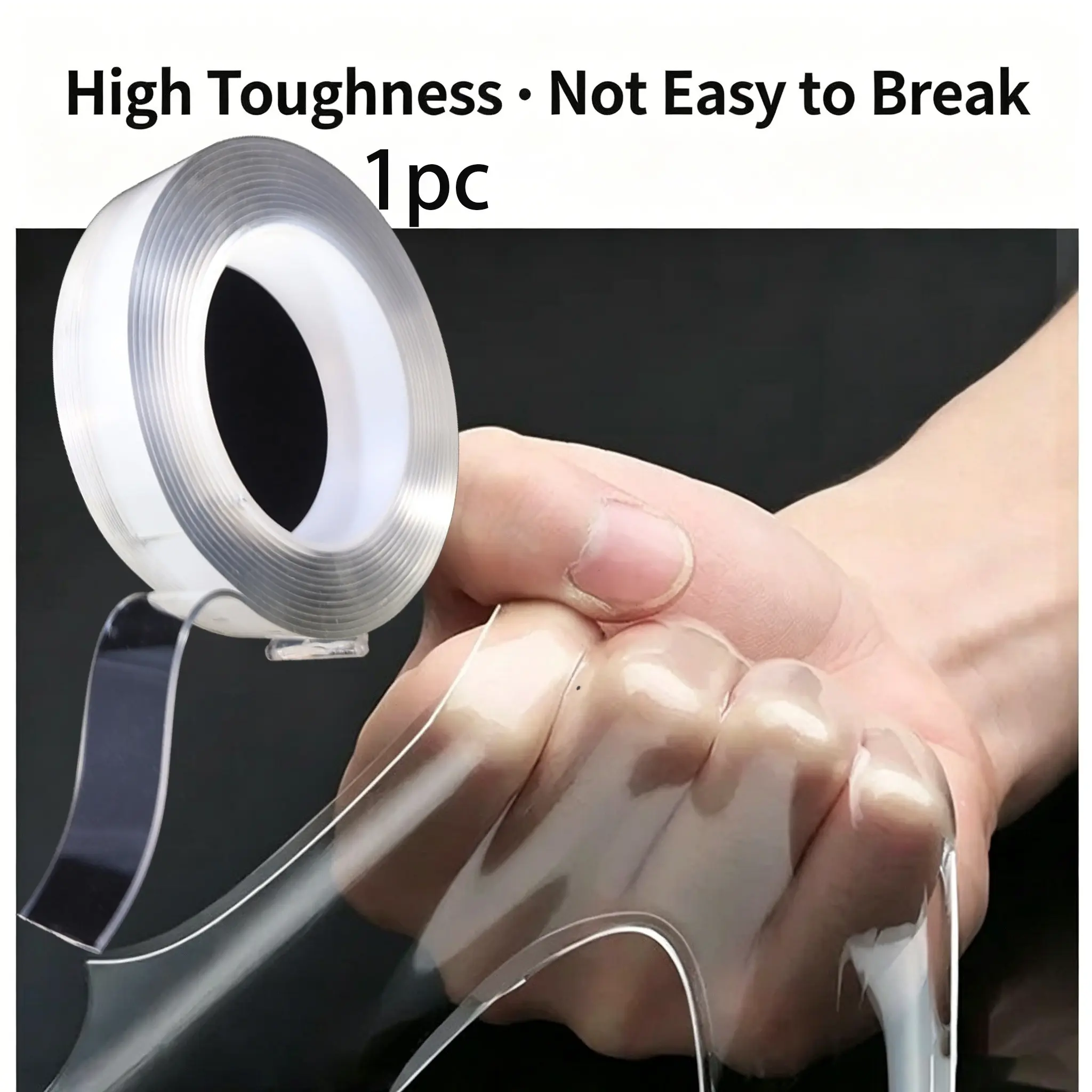 Magic Nano Double-Sided Tape, Transparent No-Trace High Adhesion, Waterproof Washable Heat Resistant, Ideal for Various Applications