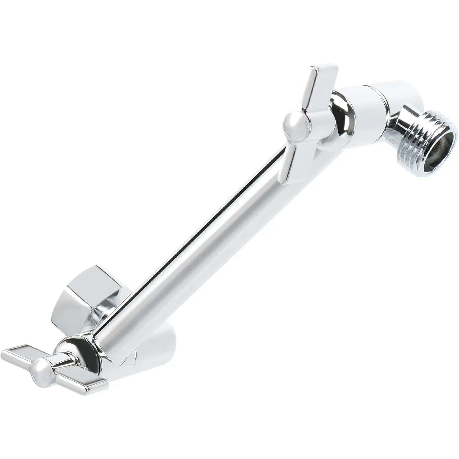 Adjustable Shower Arm  Connection, Extension Arm, Adjust Angle to Upgrade Shower Experience, Easy to Install, Anti-leak (5 Inch, Chrome Finish)