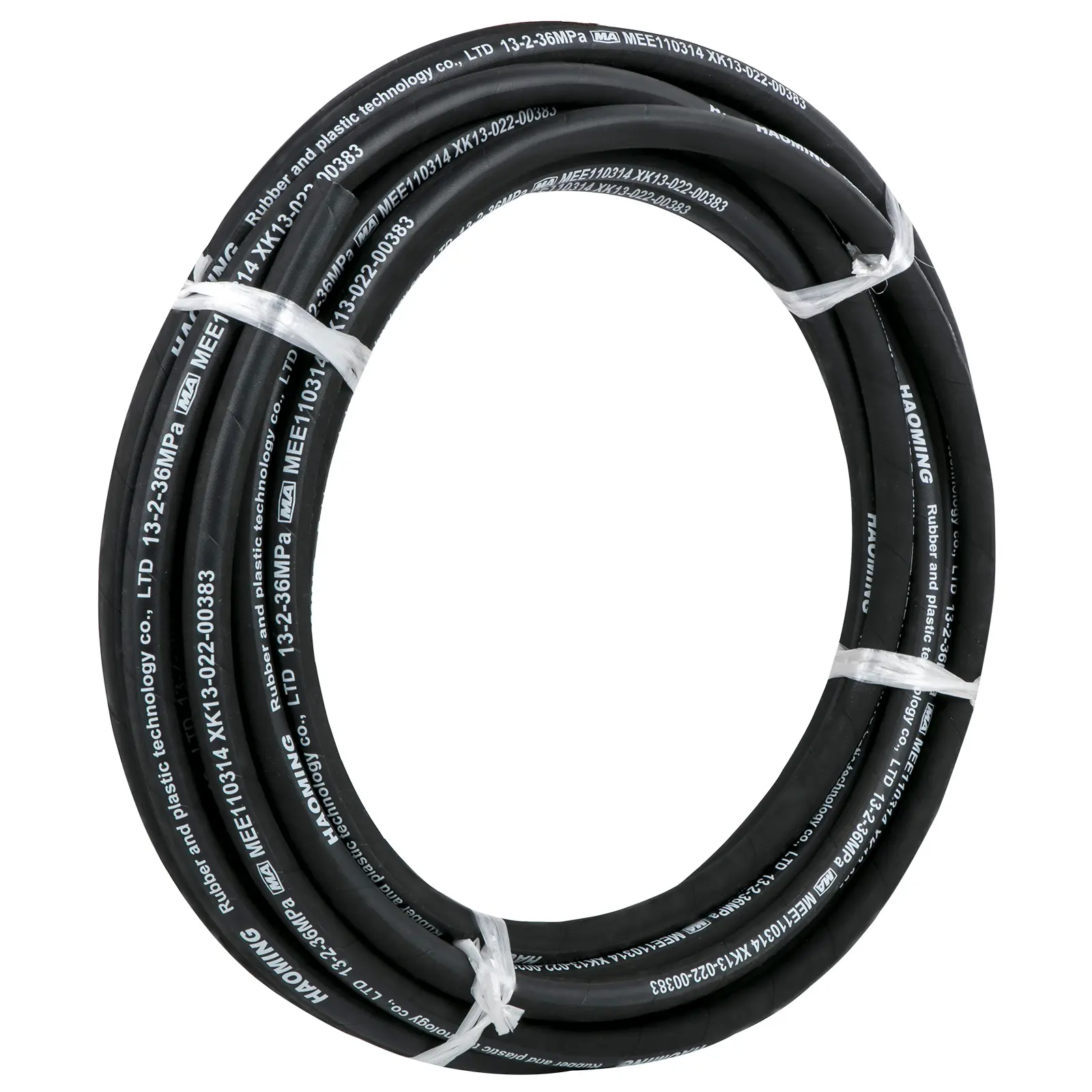 Hydraulic Hose 50 Feet Rubber Hydraulic Hoses with 2 High-Tensile Steel Wire Braid, Inner Diameter 1/2 Inch, 5000 PSI Max, Bulk Hydraulic Hose -40°F to 250°F, Hydraulic Oil Flexible Hose