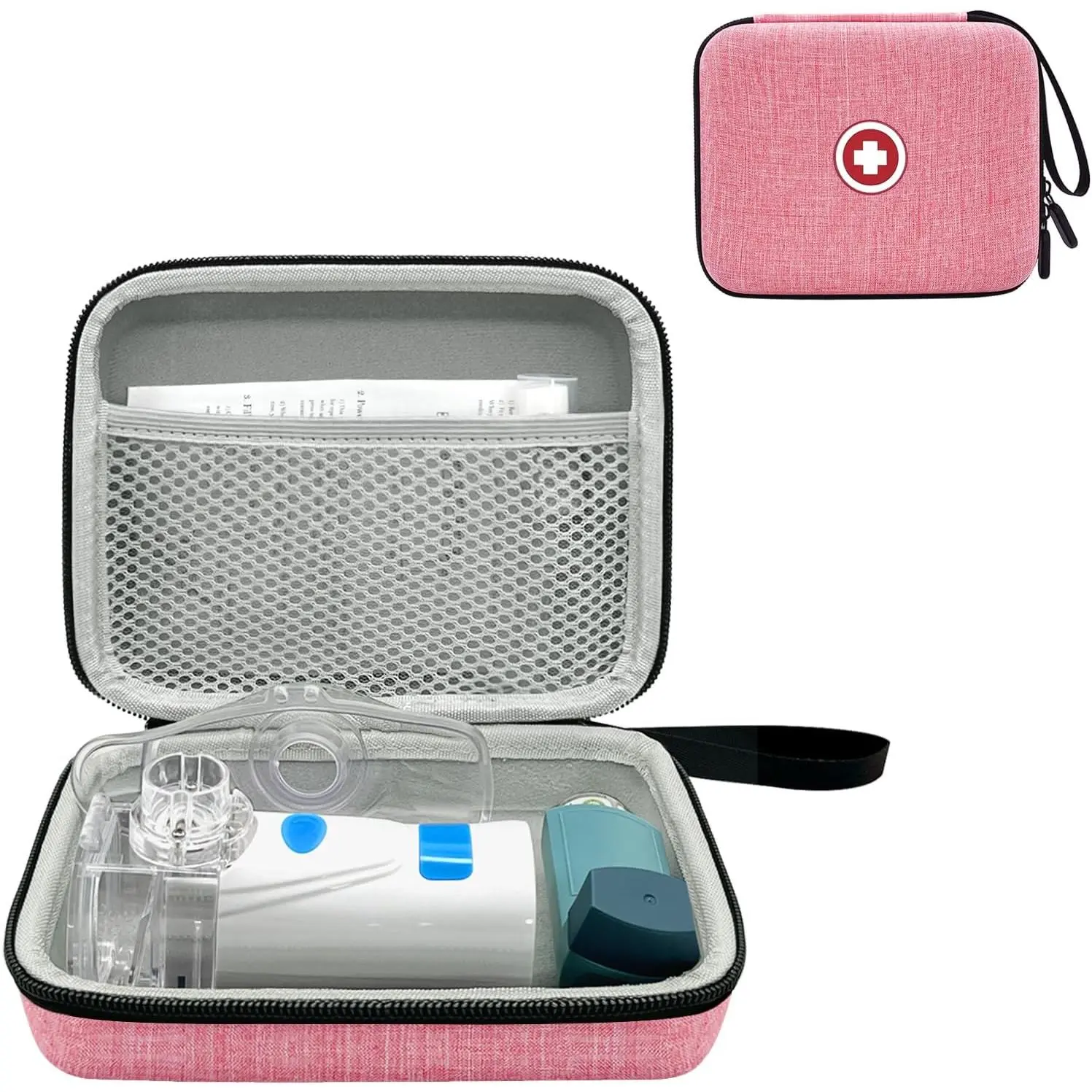 Hardshell Portable Nebulizer Travel Case - Travel Organizer Bags for Home, Business Trips, Camping, Fits 6.88x5.11x2.3 in & 6x4.6x1.9 in Inhaler/Spacer & Accessories (Bag Only), Travel Organizers, Durable Travel Accessory