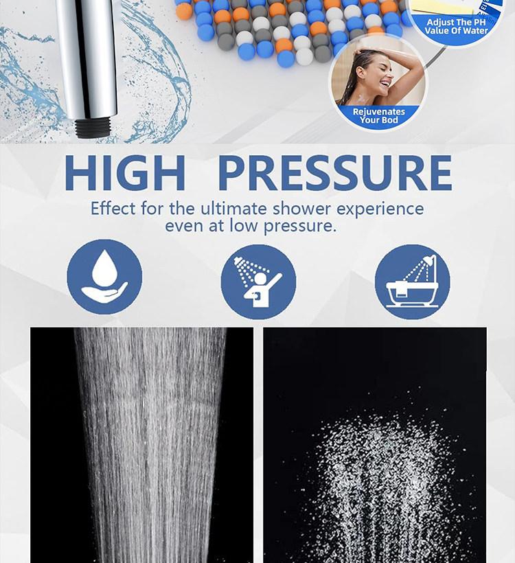 10-Function High-Pressure Handheld Showerhead Set with Spray Gun, Filtration, and Chlorine Removal