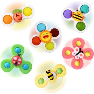 Suction Cup Spinner Toy for Baby - Fidget Spinner Toys Bath Toys Window Spinning Top Baby Toys for 1-3 Years Old Boys Girls Sensory Toysfidget toys