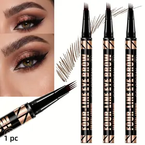 4 Split-Head Eyebrow Pencil dual-purpose in one stroke, quick shaping, fine and natural, waterproof and sweat-proof, smooth ink flow, beginner-friendly. Easily create natural, wild-looking brows, suitable for daily wear, parties, and workouts Cosmetic