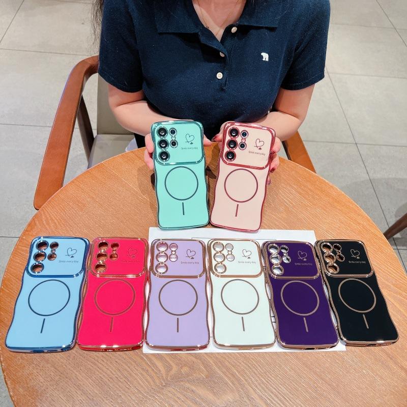 Compatible with Wireless Charge Cover Soft Cover  S25 Ultra/S24/S23/S22 TPU phone case Cover HN117