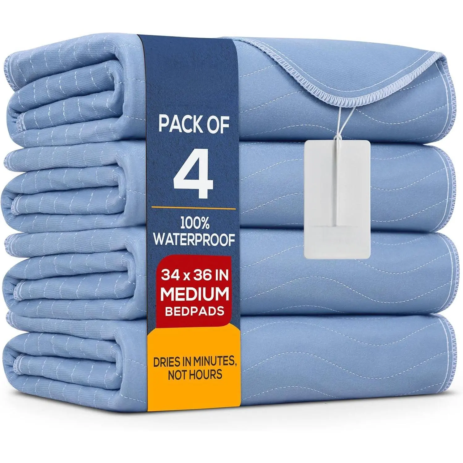 4 Pack Waterproof Reusable Heavy Absorbency Incontinence Bed Pads Washable Underpads, Chuck Pads for Adults, Kids, Elderly and Pets, Bedwetting Pads for Sofa and Couch,