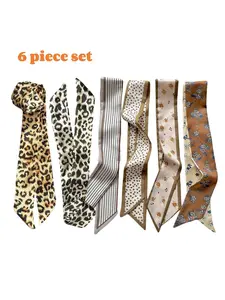 Fashionable 6-Piece Women's Vintage Leopard Print Hair Accessories, Versatile Hairbands & Scrunchies for All Seasons, Stylish Hair Decorations
