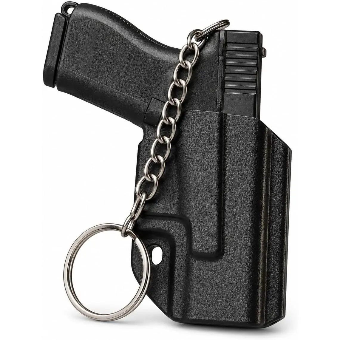 3D Printed P*stol & Holster Keychain,Pocket-Style Novelty Key Ring,Gift for Men