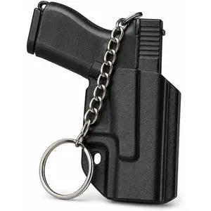 3D Printed P*stol & Holster Keychain,Pocket-Style Novelty Key Ring,Gift for Men