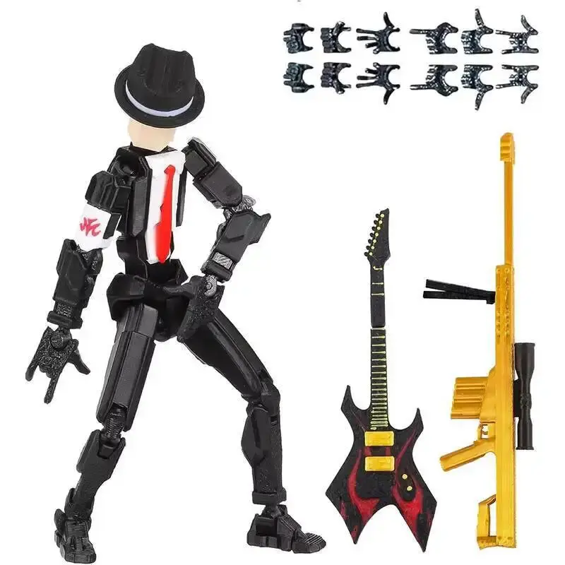 Multi-Jointed 3D Printed T13 Posable Action Figure, Assembled Movable Robot Model, Ultimate Collectibles Toy for Gaming Enthusiasts, Posable Action Figures