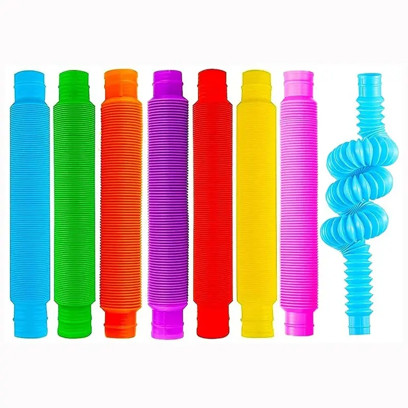 Large Pop Tubes Fidget Toys Sensory Toy for Stress Anxiety Relief for Children Adults Learning Toys Toddlers Stretch Tube