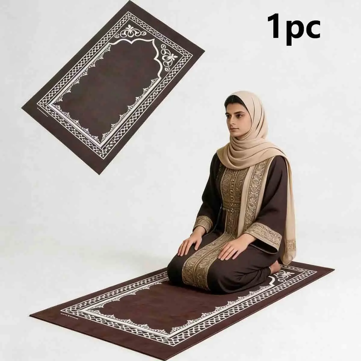 1pc Non-Pile Prayer Mat, Prayer Rug, Muslim Prayer Rugs, Disposable Printed Carpet, Easy to Carry, Gift Idea, 58x110cm, Ideal for Prayers for Muslim, Perfect Present