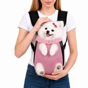 Adjustable Pet Backpack for Dogs and Cats, Ideal for Hiking Camping Traveling Cycling, Suitable for Small to Medium Pets Weighing 2-4 Kg