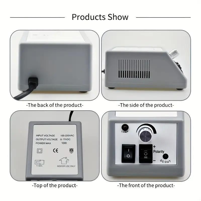20000RPM Electric Nail Machine Desktop Equipment With 6pcs Milling Cutters Bits Set Gel Cuticle Armor Removal Pedicure Manicure Tool Professional Electric Nail Drill Milling Machine For Manicure Pedicure Files Tools Kit Nail Polishe